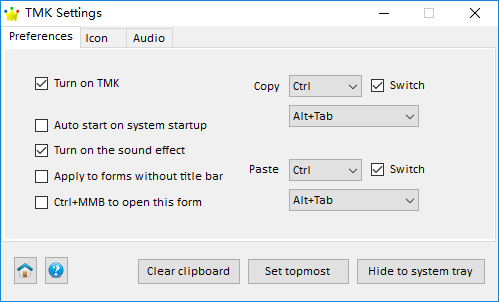 TMK Settings